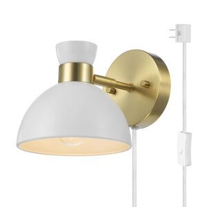 Globe Electric -  1-Light Matte Brass Plug-In or Hard White